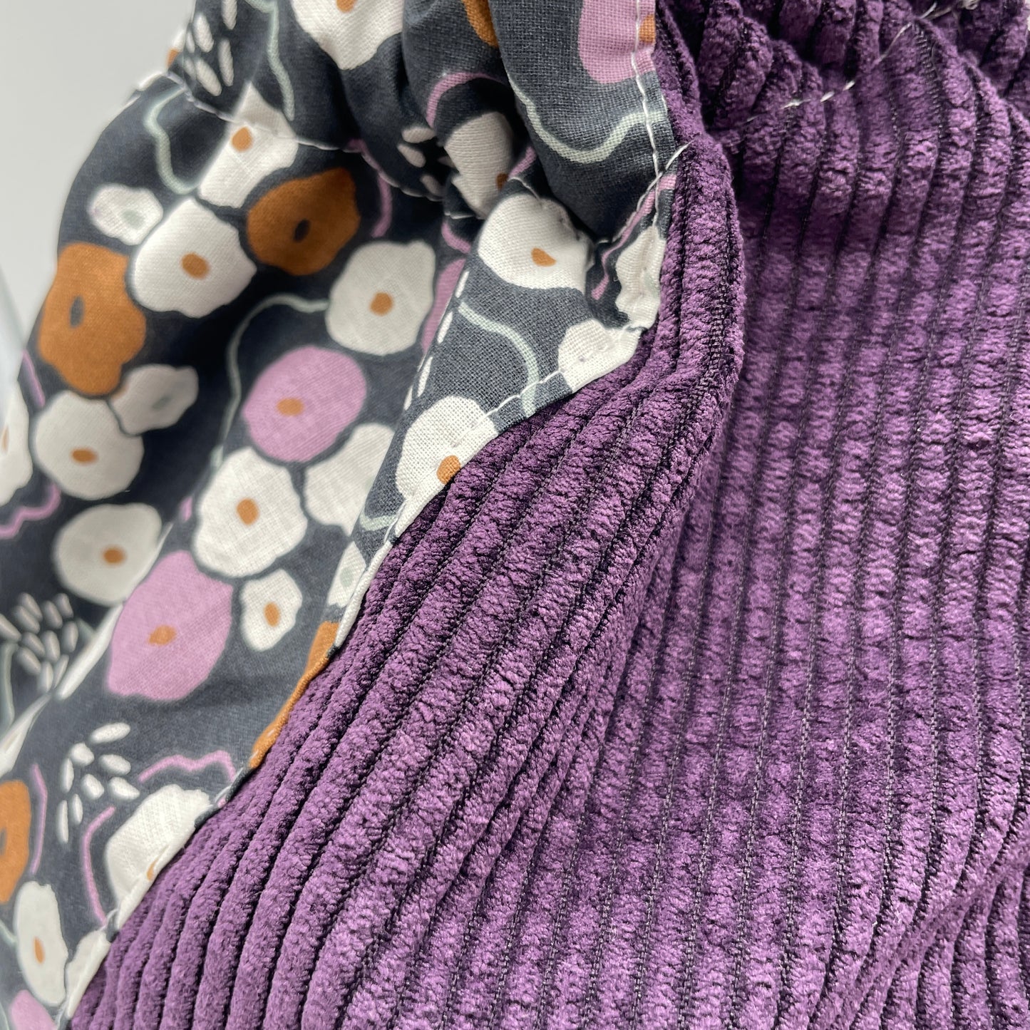 Sac Panière en velours violet