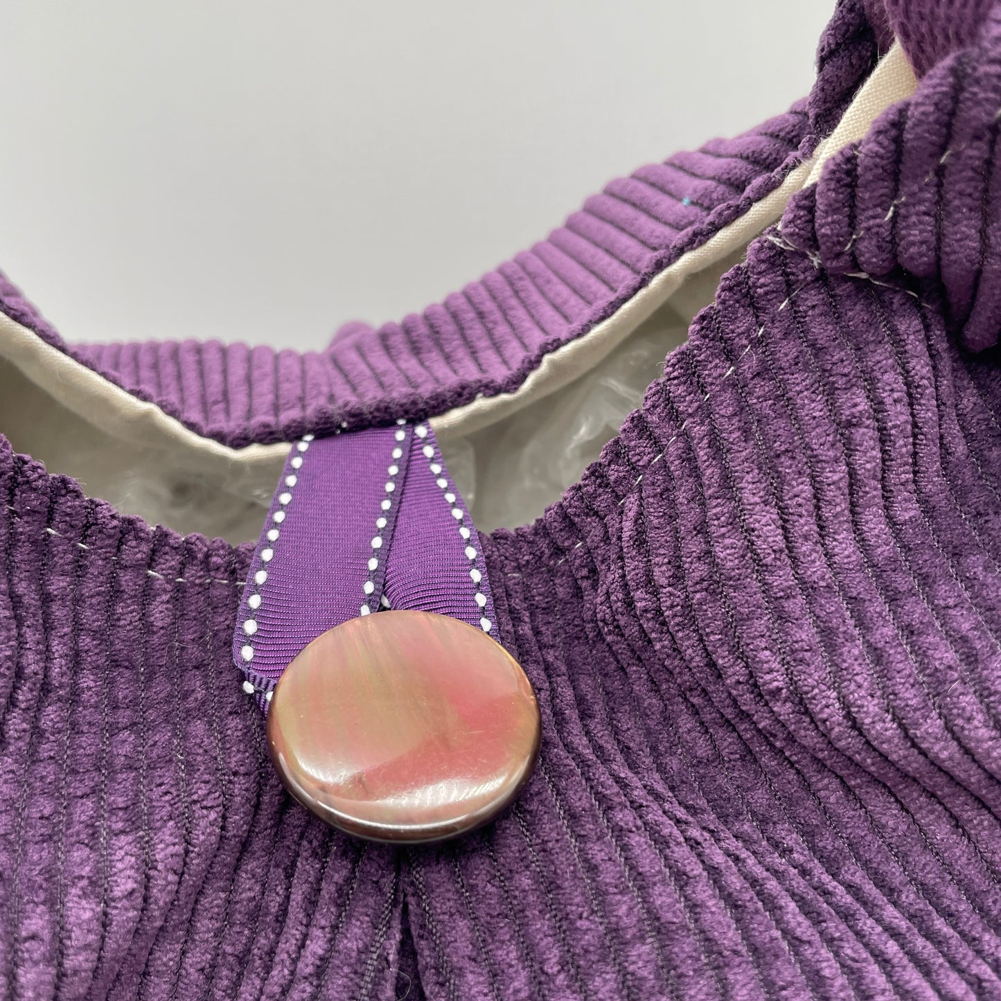 Sac Panière en velours violet