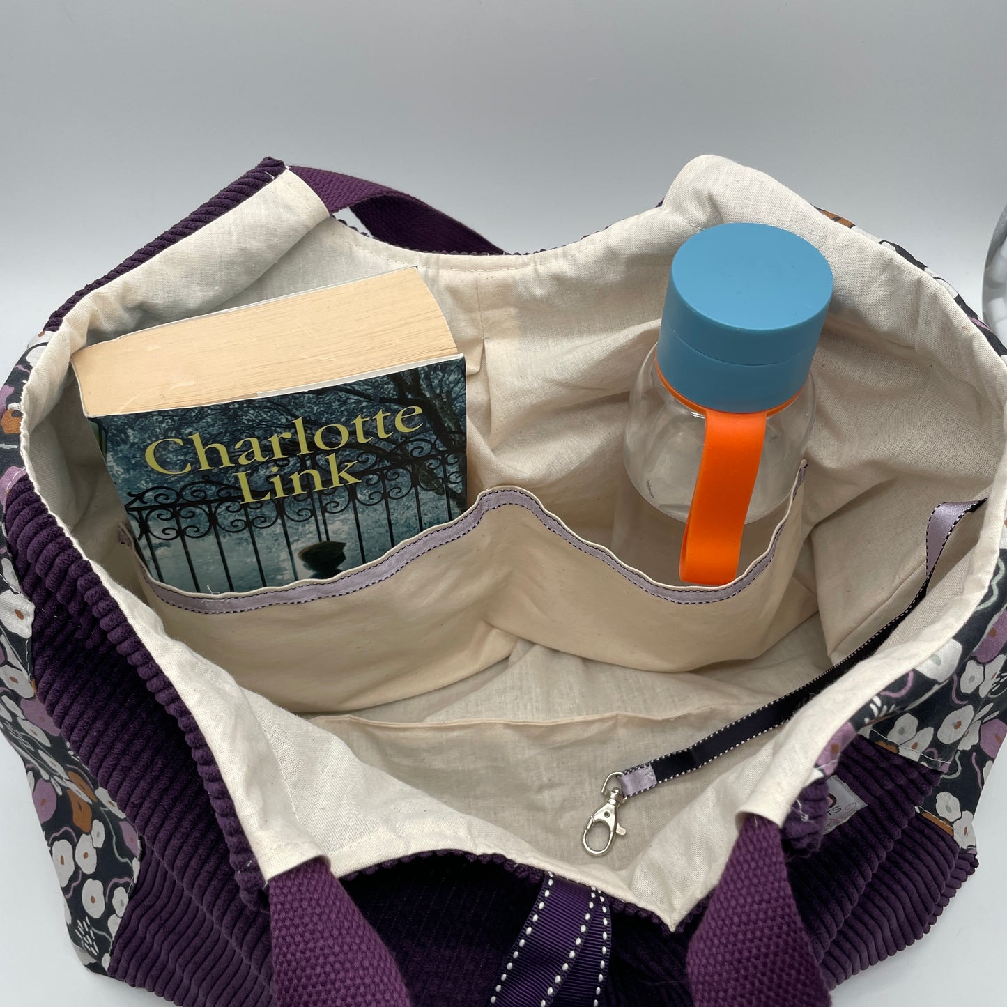 Sac Panière en velours violet